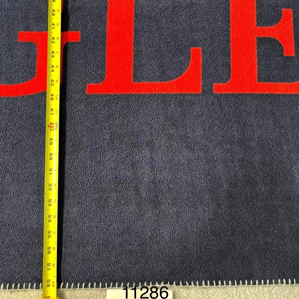 American Eagle Outfitters Fleece Throw Blanket One Size Navy Embroidered Logo